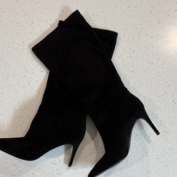 Steve Madden Shoes - Steve Madden Black Knee-High Stiletto wide calf Boots Size 10 New